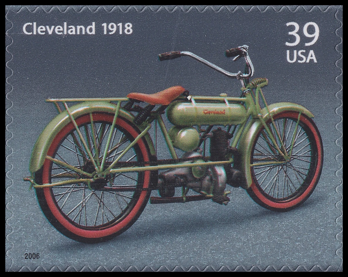 US 4086 American Motorcycles Cleveland 1918 39c single MNH 2006 eBay