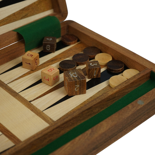 Solid Sheesham Backgammon Set 14 Inch - Picture 3 of 6