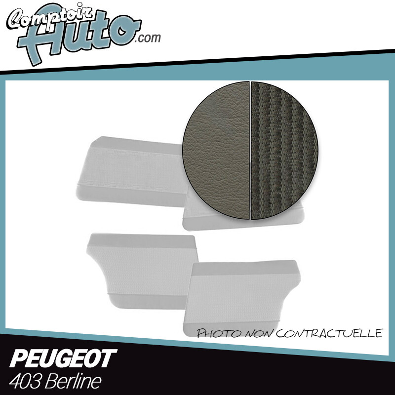 Panneaux de porte Peugeot 403 berline contre l'humidité en tissu et simili