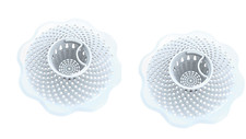 2 pack Danco White Universal Hair Catcher 10306 for Tub and Shower