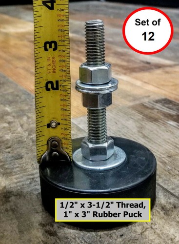 FREE SHIPPING Rubber Leveling Feet Vibration & Slip Machine Workbench 1/2" 5/8" - Picture 9 of 14