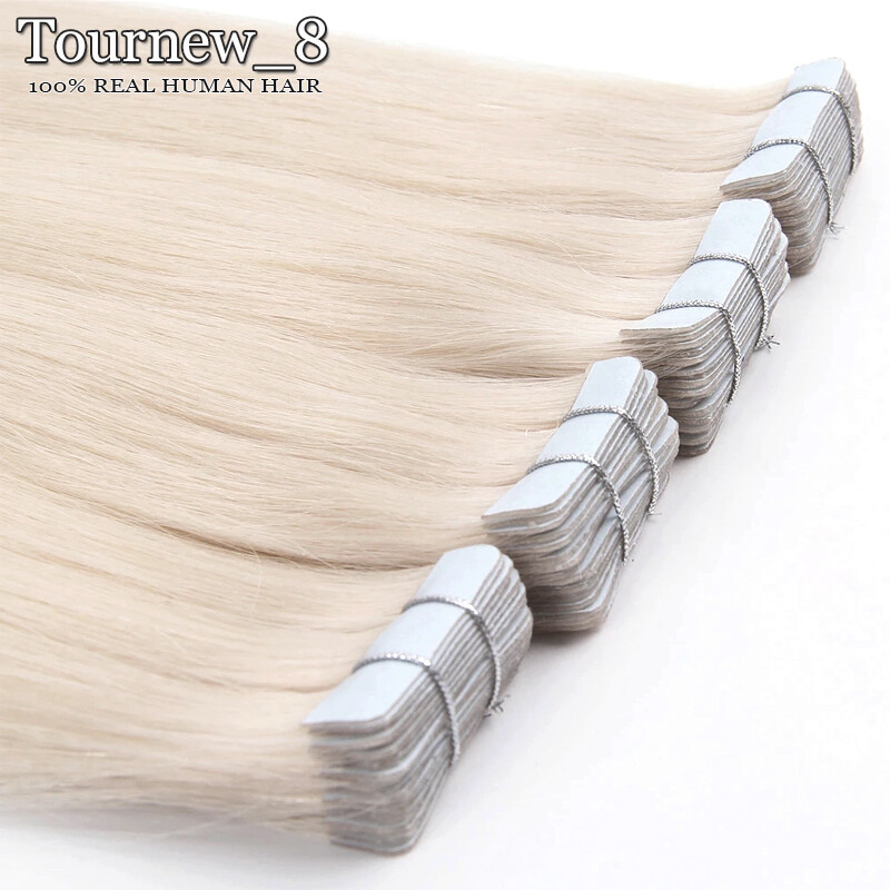 RUSSIAN Tape In 100g Human Hair Extensions Skin Weft Thick 18 20 22