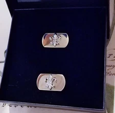 Mens `s CUFFLINKS Titan NOS Jewelry Stainless Steel Cuff Link gift box