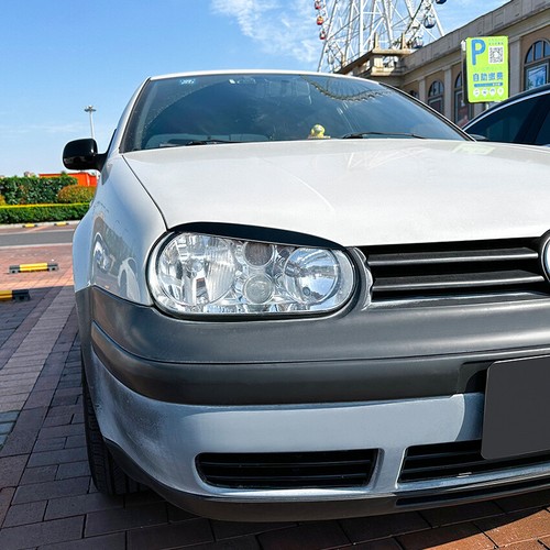 For Golf MK4 1997-03 Front Headlight Eyebrow Eyelid Cover Trim Gloss Black - Picture 4 of 6