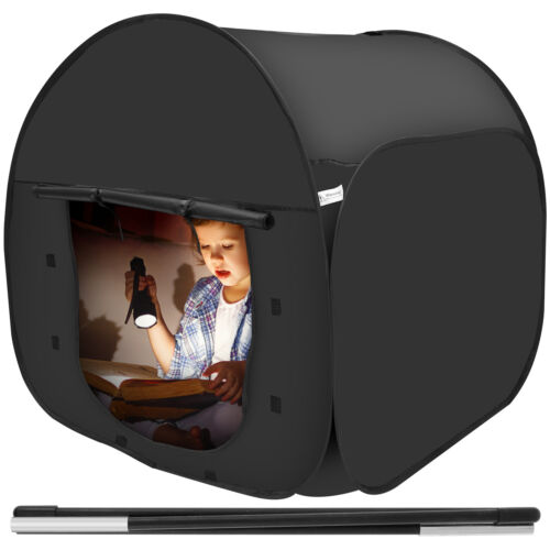 Calm down Black Tent Pop up Blackout Calming Tent With 2 Windows Foldable leRqm+ - Picture 7 of 11