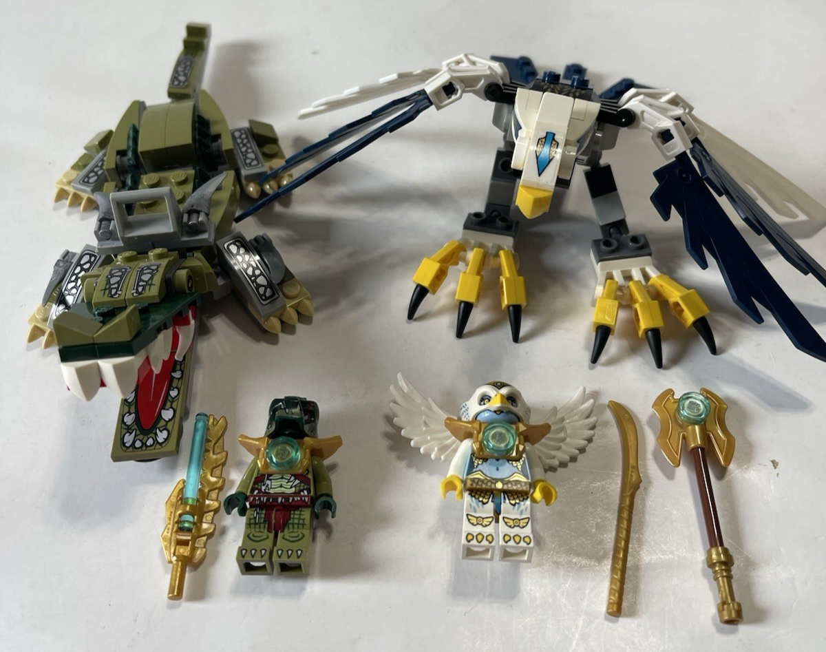 Lego Legends of Chima 70126 Crocodile LEGEND + 70124 Eagle Legend