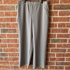 Blair size 12 petite gray pull on stretch pants With pockets elastic Waist
