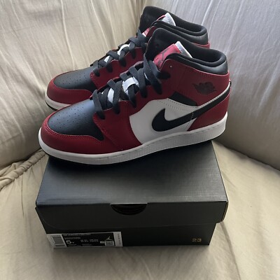 air jordan 1 mid chicago black toe ebay