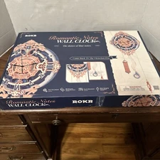 Robotime LC701 ROKR Romantic Note Wall Clock Mechanical Gear 3D Wooden Puzzle