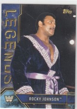 2017 Rocky Johnson Topps WWE Legends Wrestling BLUE Parallel /99 - #76