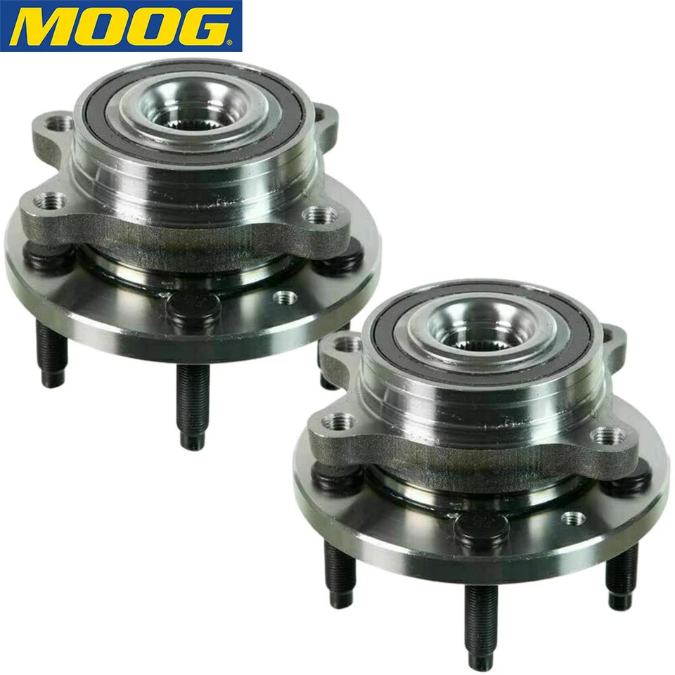 Par de cojinetes de cubo de rueda trasera Moog para Ford Taurus Flex Lincoln MKT H07 CA 10-18 Foto 2 de 4