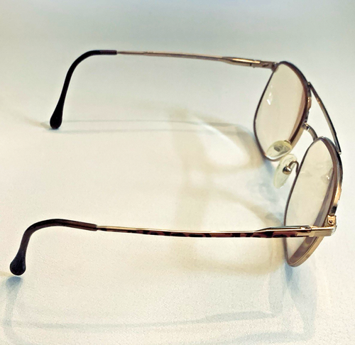 Vintage Aviator Tortoise Gold ITALY Eyeglass Frames BerDel Steroflex JOEL 58-17 - Picture 4 of 20