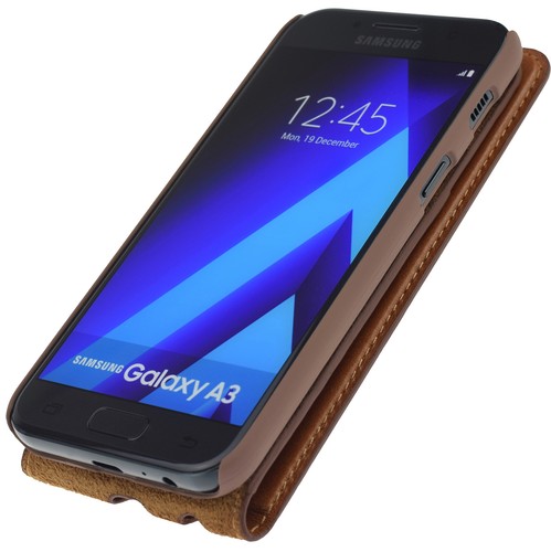 Étui à rabat en cuir exclusif sac sac en cuir housse pour Samsung Galaxy A3 (2017) - Photo 6/9