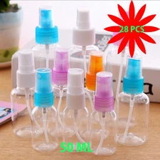 28 Perfume Atomizer Spray Travel Bottles in Random Colors - 50 grams (1.7oz)