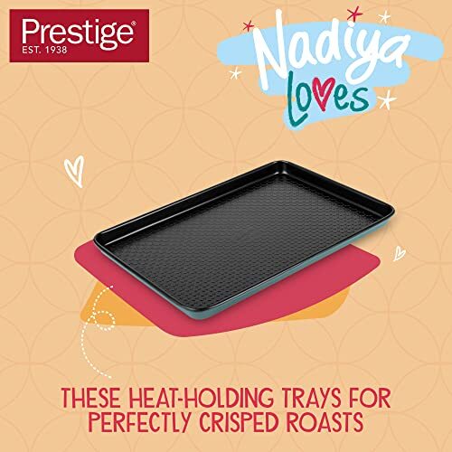 Prestige x Nadiya Oven Tray Non Stick Large Baking Tray, Durable Anti