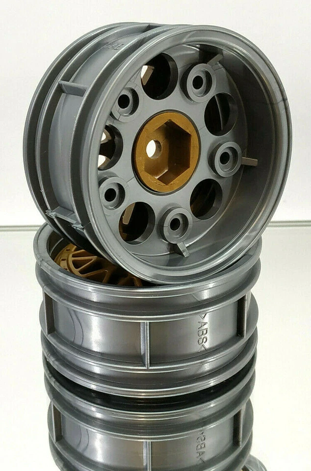 TAMIYA BBS TOURENWAGEN FELGEN 2-TEILIG 1:10 SILBER / GOLD 26mm # 300050548G - Bild 2 von 4