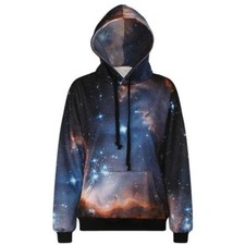 Womens Juniors CELESTIAL Hoodie Pullover Long Sleeve Sz M / L
