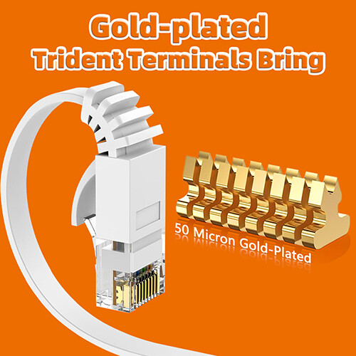 CAT6 Ethernet Cable Flat Internet RJ45 Patch Lan Cord for Laptop WIFI CAT 6 - Picture 5 of 7