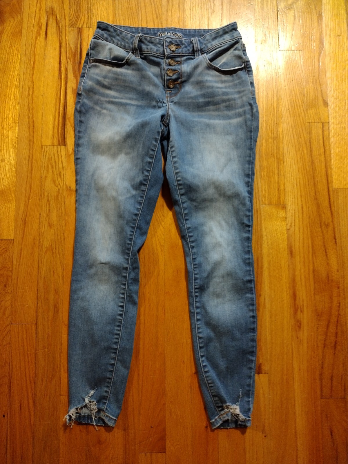 Maurices Jeans Womens Small Reg Blue Denim High Rise Button Fly