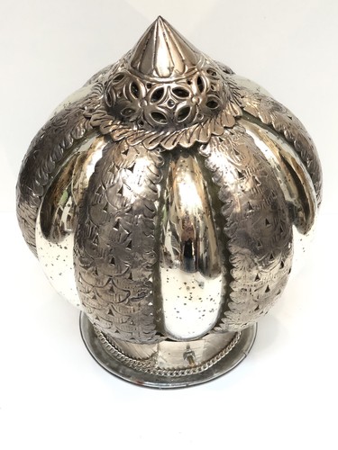 Hanging Lantern Mercury Glass Moroccan Style Candle Holder Lamp By Zenda Imports - Picture 10 of 12