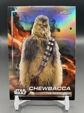 CHEWBACCA - 2024 Topps Chrome Star Wars Refractor 107 Star Wars The Resistance