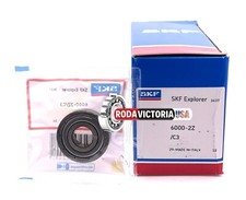 SKF 6000 2Z C3 DEEP GROOVE BALL BEARING, METAL SHIELDED 10x26x8 mm .