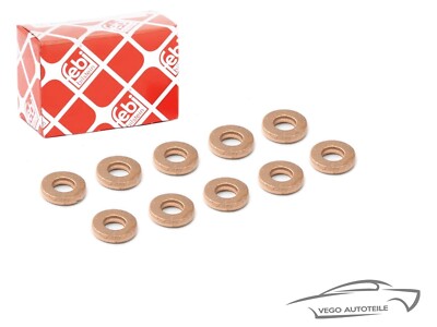 10x ORIGINAL FEBI BILSTEIN DICHTRING DÜSENHALTER EINSPRITZVENTIL 7703062072