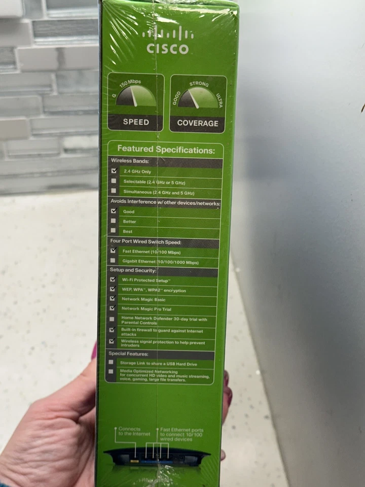 Linksys Wireless-N Home Router Cisco Model WRT120N 2.4 GHz Four Port New SEALED - Image 3 of 4