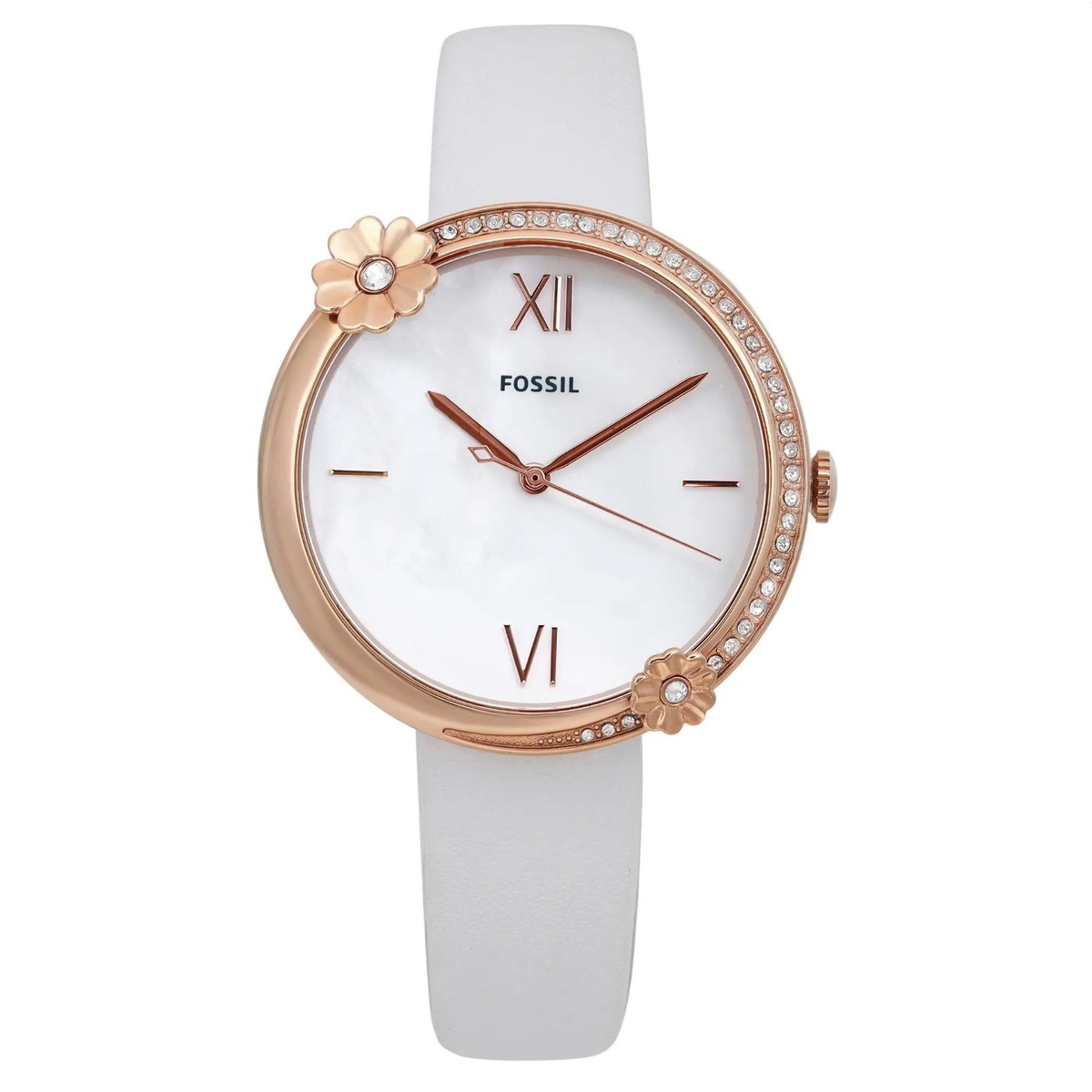 Vintage Fossil Ladies Quartz Watch Rose Gold Tone Crystal Bezel New Battery Runs For Sale Original Fossil watch from Canada P6,000 Rose gold  main image 2