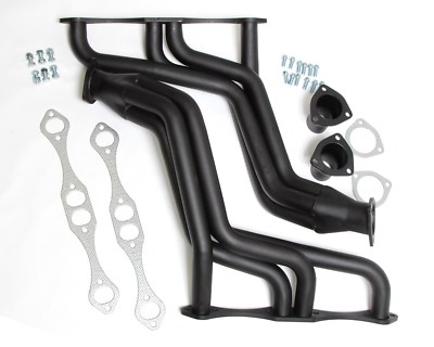 SS Long Tube Exhaust Header Manifold for Chevy Small Block Fat Fender Street Rod