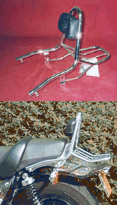 Yamaha V Max vmax vmx v max 1200 Back rest Backrest Cissy Sissy Bar and Rack 44