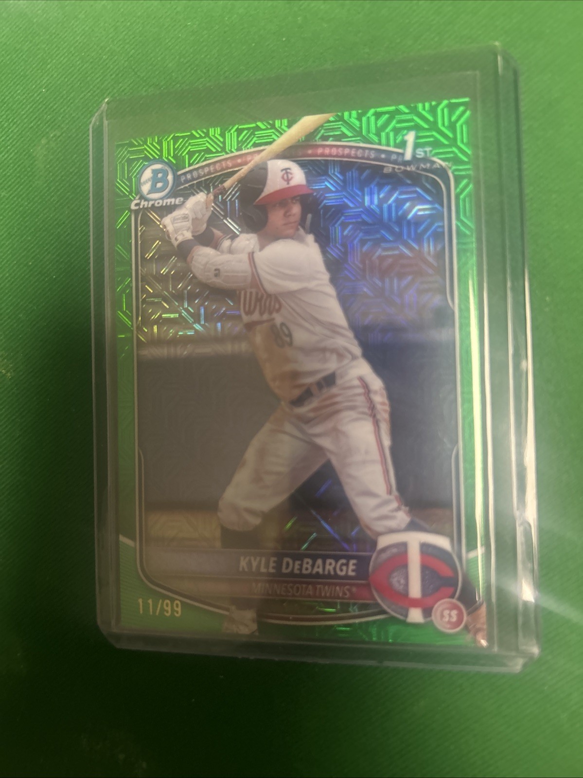 2025 Bowman Chrome Kyle DeBarge Green /99 BCP-139 Minnesota Twins