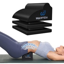 Lumbar Orthotic Traction Roll Device, Lower Back Stretcher for Pain relief