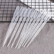 3ml Plastic Pipettes Transfer Droppers Liquid Lab UK Stock