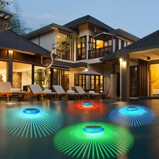 Solar Floating Pool Lights,Pool Lights That Float with RGB Color Changing Pool F