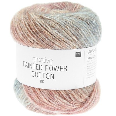 Wolle Kreativ! Rico - Creative Painted Power Cotton dk Fb. 6 fading sky 100 g