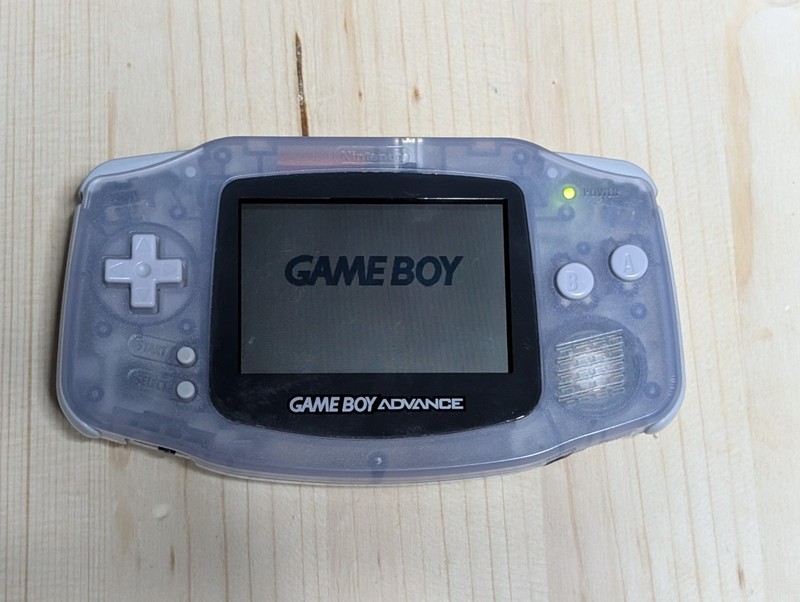 Nintendo Game Boy Advance AGB-001 Clear Glacier Handheld System Tested Working
