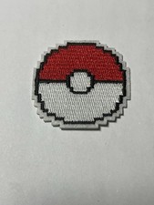 Pokemon PokeBall Embroidered Iron On Patch Pixel Anime Pokemon  I7