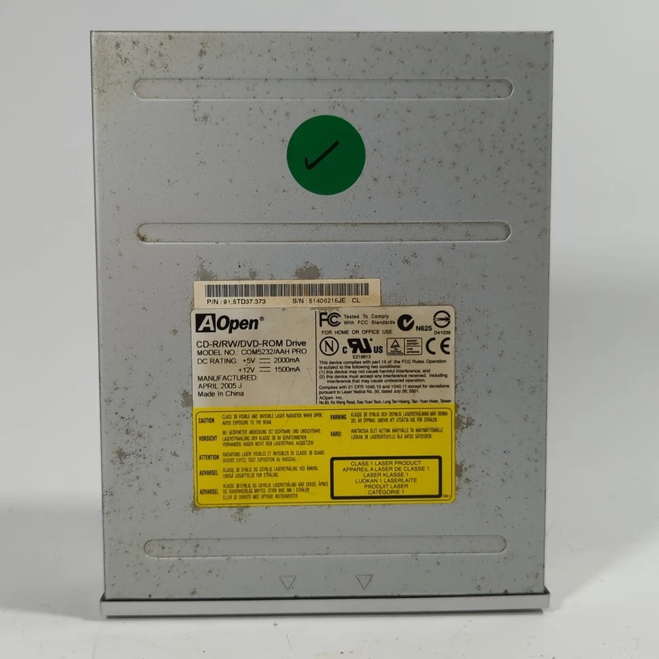 AOpen COM5232AAH PRO CD-R/RW/DVD-ROM Drive IDE 5.25" Internal Silver Optical - Image 4 of 4