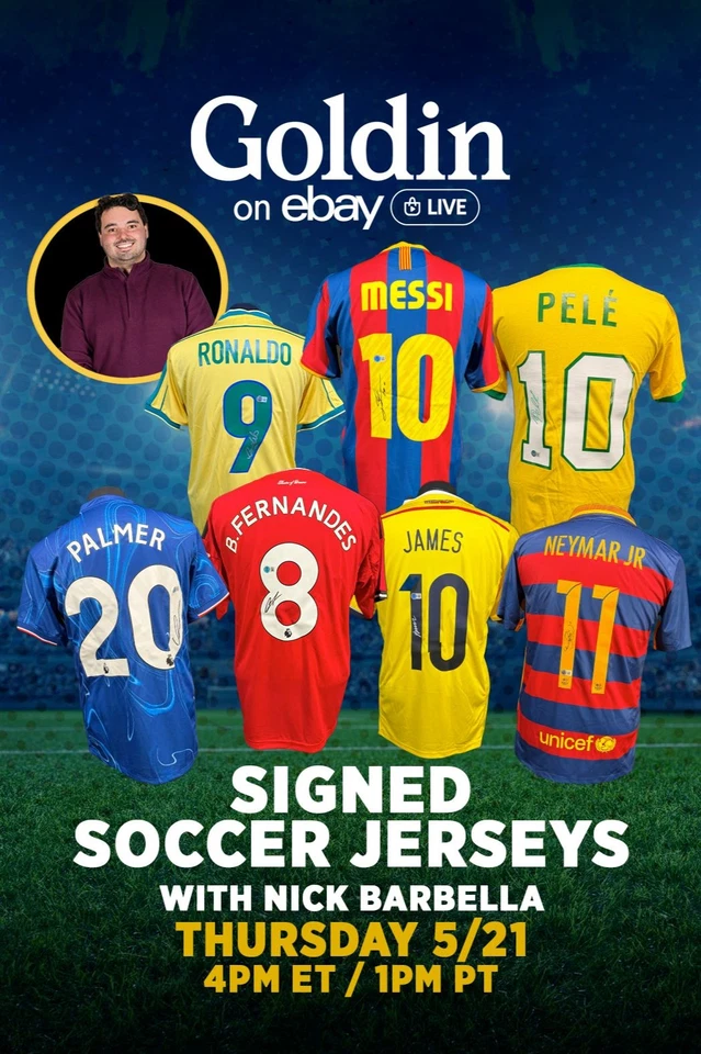 🔥⚽ Signed Soccer Jerseys: MESSI, PELÉ, RONALDO & MORE! $1 STARTS!