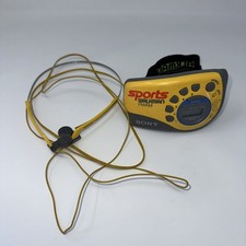 Sony Sports Walkman SRF-M78 AM/FM Stereo Radio Yellow with MDR-W10 Headphones