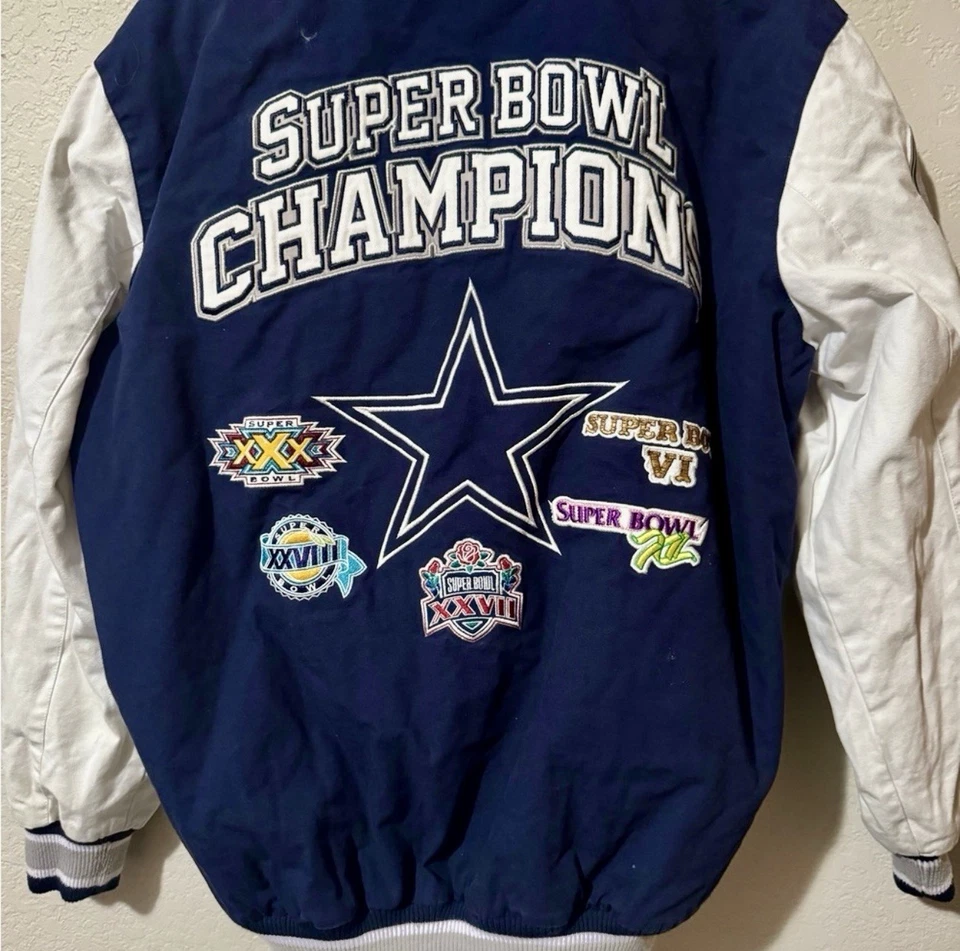 Chaqueta Universitaria Auténtica XL Dallas Cowboys Super Bowl Champions Foto 3 de 4