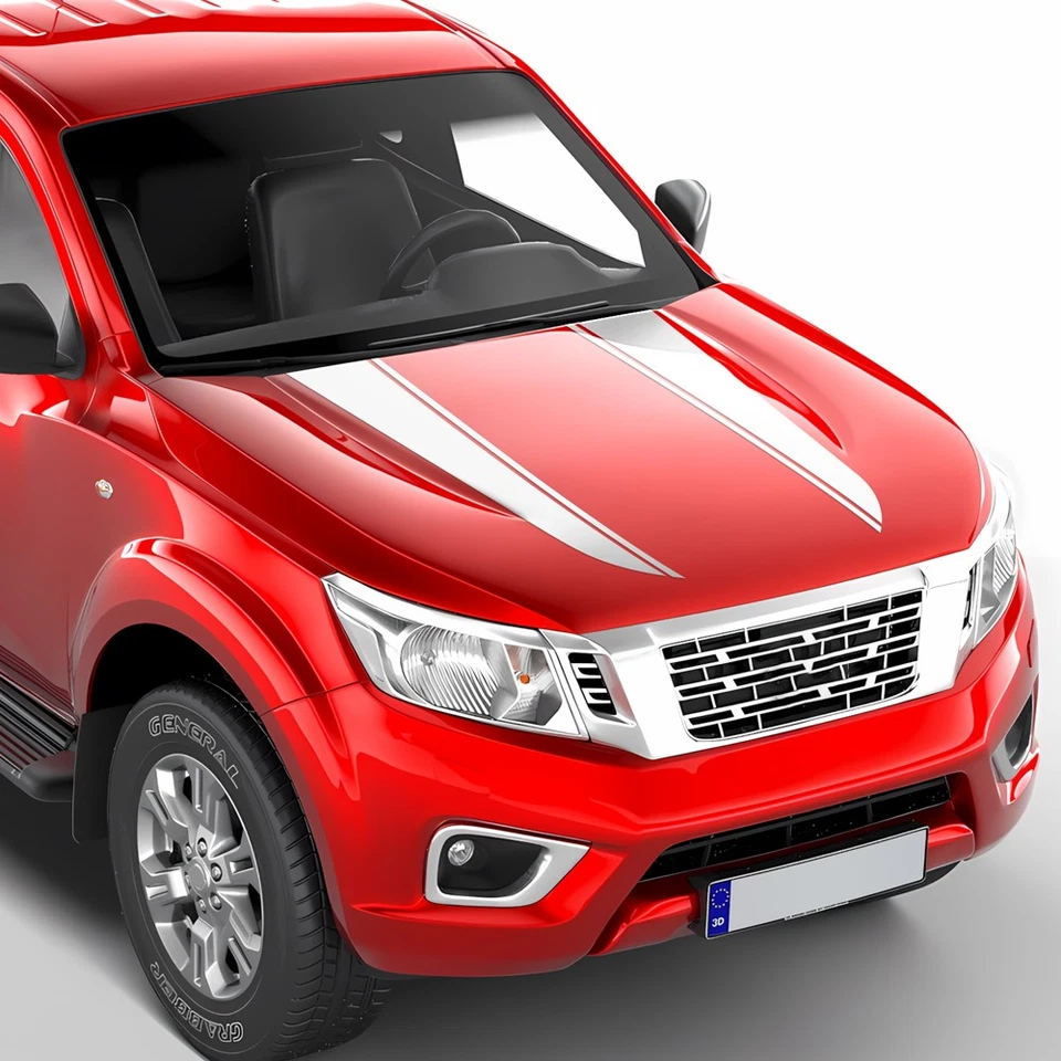 Car Hood Bonnet Stripes Decals for Nissan Frontier Navara All Generations NP300 - Изображение 3 из 4