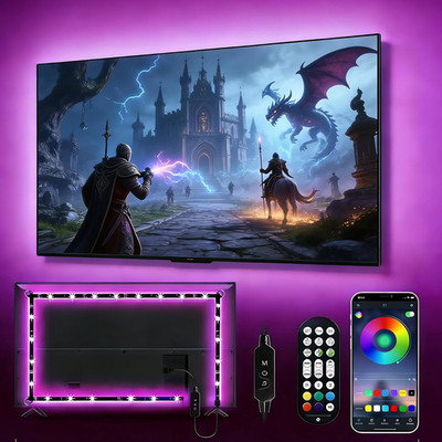 LED Leuchten für TV, 5M Smart LED TV Hintergrundbeleuchtung für 55-85 Zoll USB TV Monitor