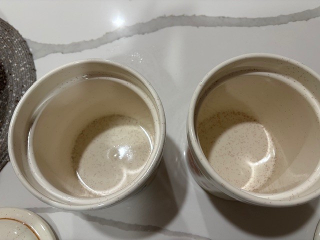 Vintage Treasure Craft Ceramic Canister Blue, Pink and Orange Floral