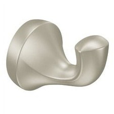 Brushed Nickel Robe Hook Easy Installation Bath Accessory Transitional
