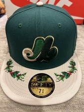 New Era 59Fifty 7 3/8 Montreal Expos Novelty Holly Hat