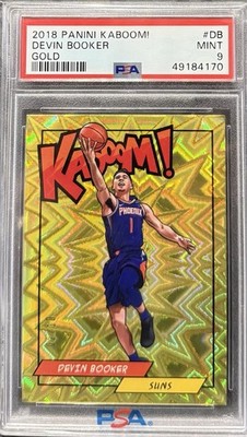 Devin Booker /10 Gold KABOOM! 2018 Panini Kaboom! MINT PSA 9 No 10’s