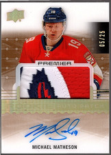 MICHAEL MATHESON 2016-17 Upper Deck Premier ROOKIE Patch Auto GOLD #05/25 RC