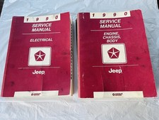 1990 Renix Jeep Shop Manual 2 Volume Set Repair Service Books Oem Original